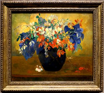 Paul Gauguin vaso di fiori, 1896. Free illustration for personal and commercial use.