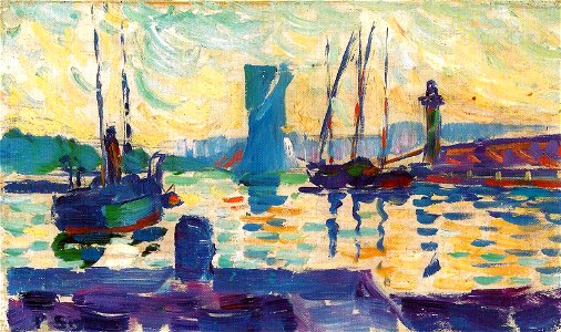 Paul Signac - Entrance to the Harbour of Saint Tropaz - Rosengart collection