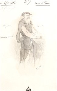 Paul Lormier - Costumes for Hector Berlioz's Benvenuto Cellini (1838) - No. 7 - Un chef d'atelier. M. (Ferdinand) Prévost, (Bernardino) - Restoration
