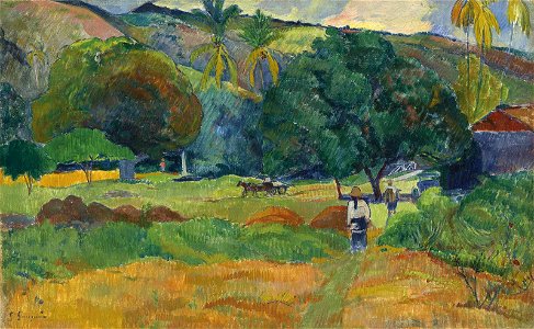 Paul Gauguin - Le vallon (1892). Free illustration for personal and commercial use.