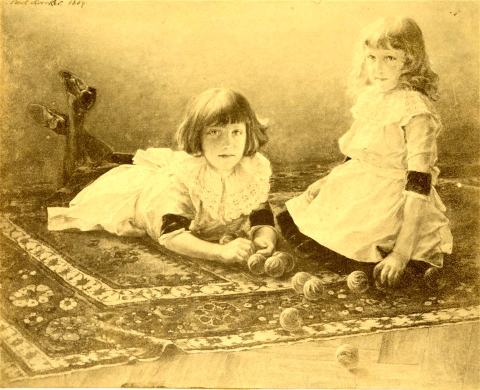 Paul Hoecker-1884 Zwei Mädchen