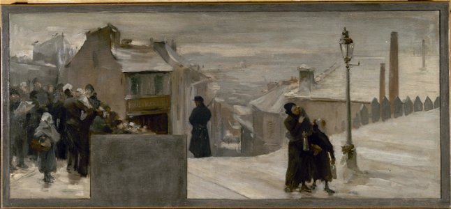 Paul Louis Delance - Esquisse pour le cabinet du préfet de l'Hôtel de Ville de Paris , La Famine - PPP3952 - Musée des Beaux-Arts de la ville de Paris