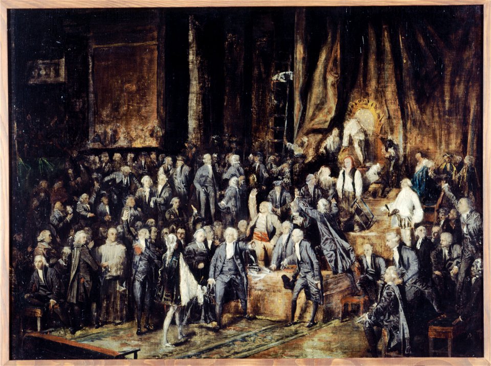 Paul Marc Joseph Chenavard - Le marquis de Deux-Brézé et Mirabeau, le 23 juin 1789 - PPP4638 - Musée des Beaux-Arts de la ville de Paris