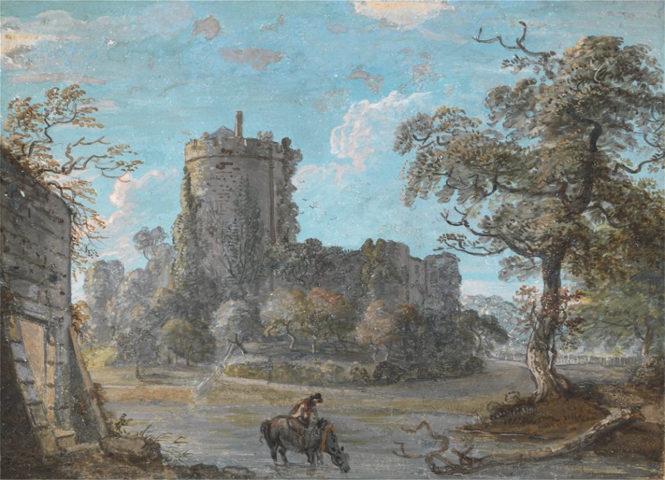 Paul Sandby - The Entrance to Chepstow Castle - Google Art Project