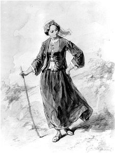 Paul Gavarni - Peasant Girl - Walters 371434