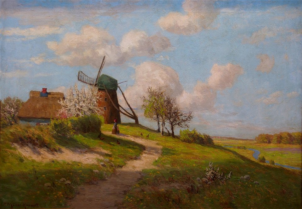 Paul Müller-Kaempff Landschaft mit Mühle 03