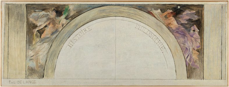 Paul Louis Delance - Esquisse pour le salon d'entrée de l'Hôtel de Ville de Paris , L'histoire et la philosophie - PPP4482 - Musée des Beaux-Arts de la ville de Paris