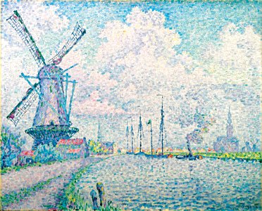 Paul Signac - Canal of Overschie - Google Art Project. Free illustration for personal and commercial use.