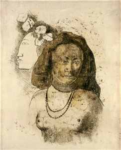 Paul Gauguin - Tahitian Woman with Evil Spirit - Google Art Project. Free illustration for personal and commercial use.