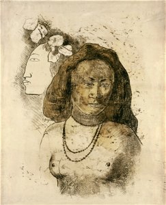 Paul Gauguin - Tahitian Woman with Evil Spirit - Google Art Project