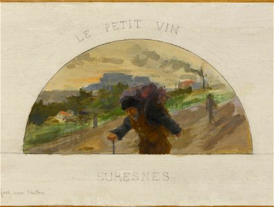 Paul Louis Delance - Esquisse pour la salle à manger de l'Hôtel de Ville de Paris , Montreuil , les pêches , Argenteuil , - PPP3958 - Musée des Beaux-Arts de la ville de Paris - 3