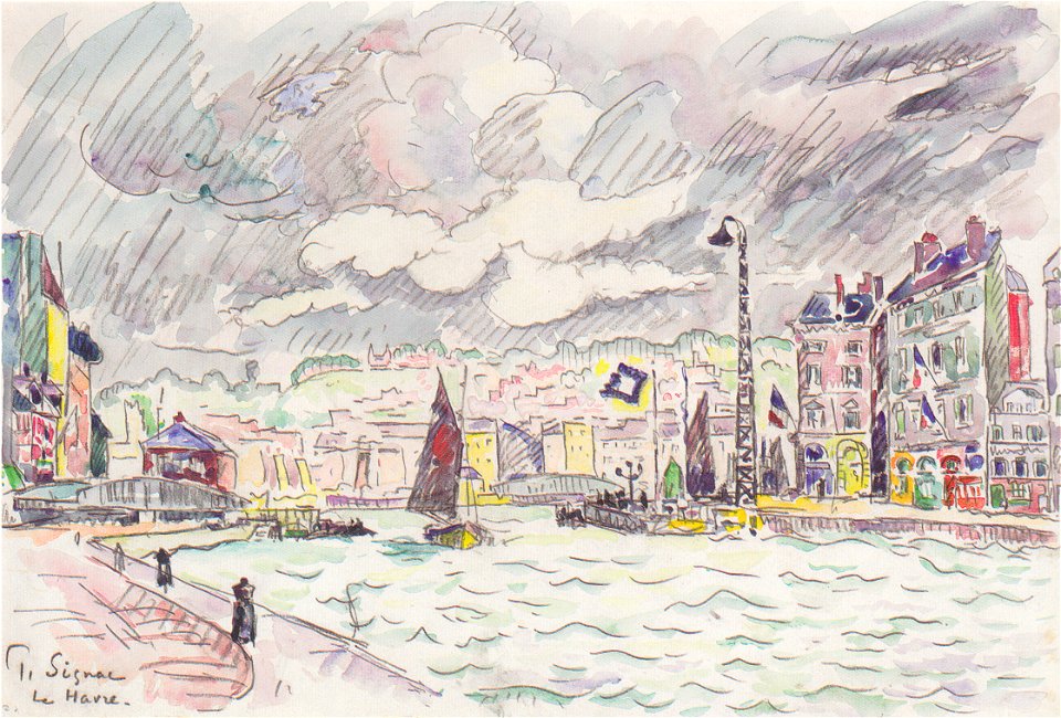 Paul Signac - Le Havre mit Regenwolken