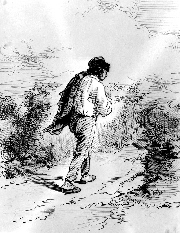 Paul Gavarni - Man Walking - Walters 371429