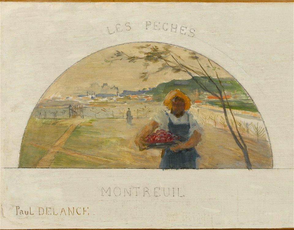 Paul Louis Delance - Esquisse pour la salle à manger de l'Hôtel de Ville de Paris , Montreuil , les pêches , Argenteuil , - PPP3958 - Musée des Beaux-Arts de la ville de Paris - 5