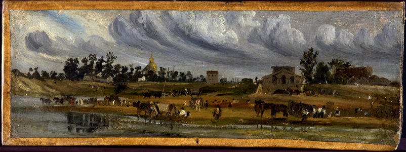 Paul Huet - Bords de Seine à la barrière de la Cunette, près du Champ-de-Mars (1820) - P2130 - Musée Carnavalet