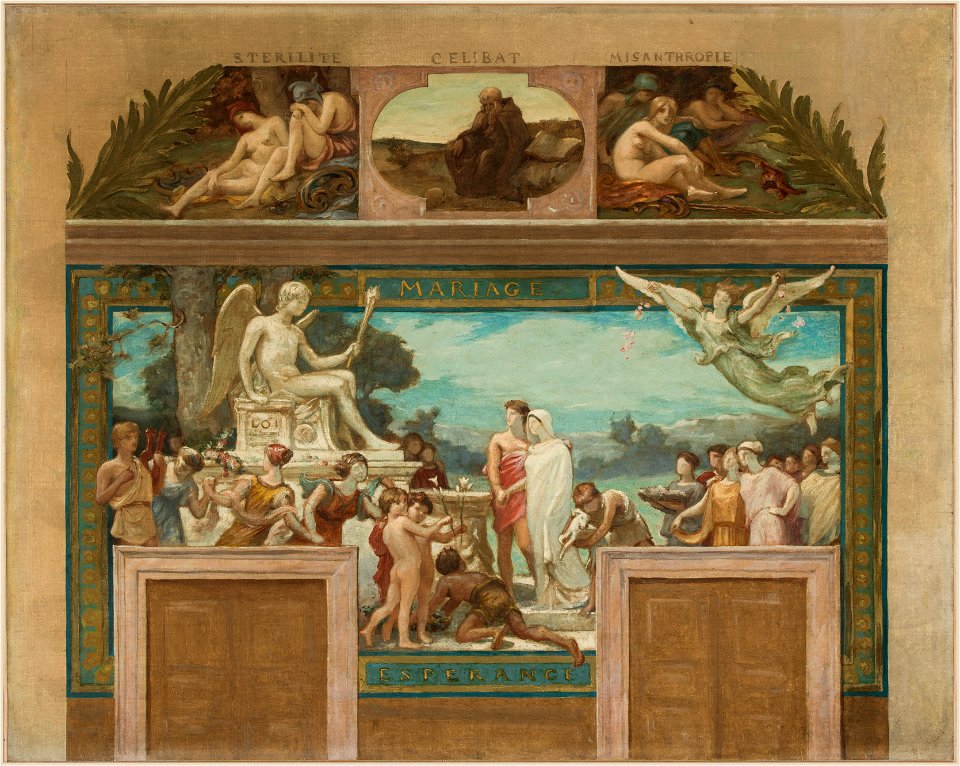 Paul Milliet - Esquisse pour la mairie de Saint-Maur-des-Fossés , Les Vertus opposées aux Vices (Mariage - Espérance) - PPP4185 - Musée des Beaux-Arts de la ville de Paris