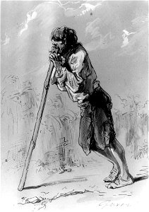 Paul Gavarni - Peasant Leaning on a Stick - Walters 371453