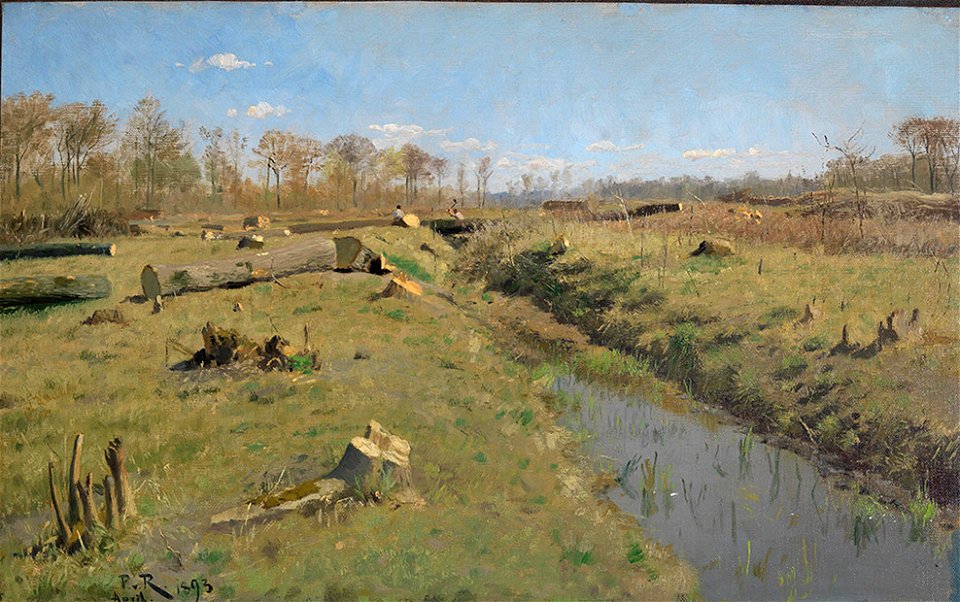 Paul von Ravenstein - Beim Holzfällen im Durlacher Wald - 1972 - Staatliche Kunsthalle Karlsruhe