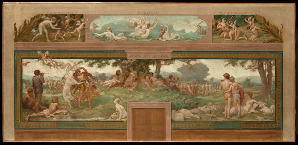 Paul Milliet - Esquisse pour la mairie de Saint-Maur-des-Fossés , les Vertus opposées au Vice (Jeunesse. Age d'or) - PPP4182 - Musée des Beaux-Arts de la ville de Paris
