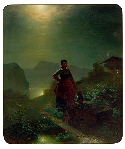 Paul Kutter Magd in Voralpenlandschaft