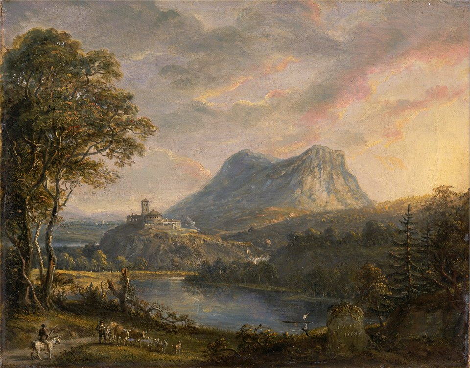 Paul Sandby - Landscape with a Lake - Google Art Project