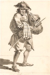 Paul Sandby - London Cries- A Man with a Bundle, Old Clothes - Google Art Project