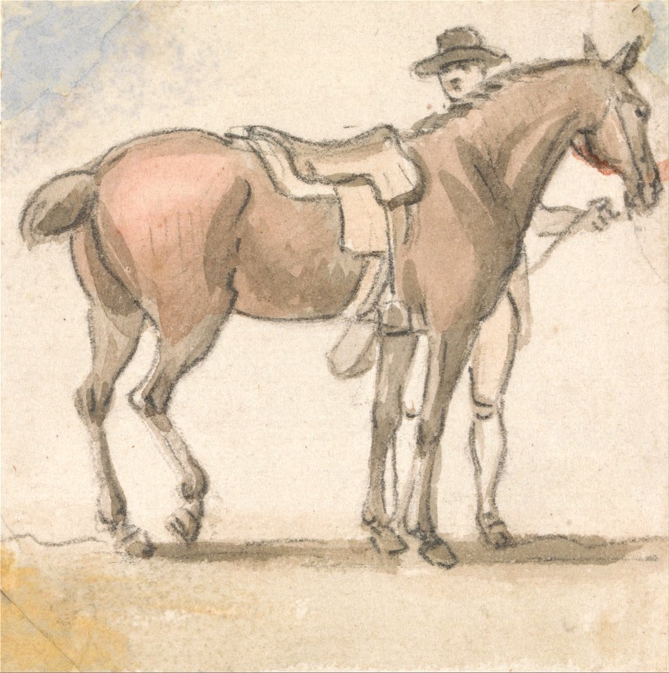 Paul Sandby - A Man and a Saddled Horse - Google Art Project