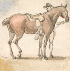 Paul Sandby - A Man and a Saddled Horse - Google Art Project. Free illustration for personal and commercial use.