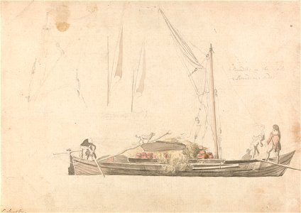 Paul Sandby - Cargo Boat - Google Art Project. Free illustration for personal and commercial use.