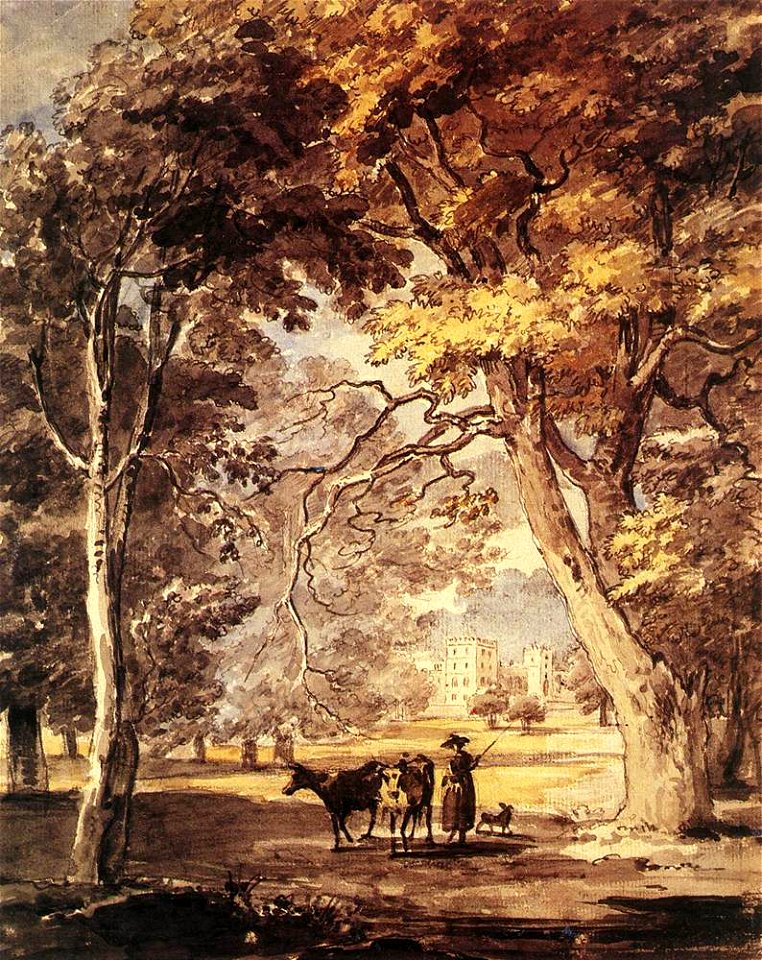 Paul Sandby - Cow-Girl in the Windsor Great Park - WGA20730