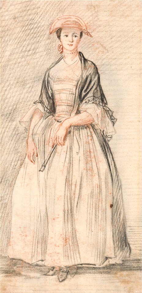 Paul Sandby - A Lady with a Fan - Google Art Project