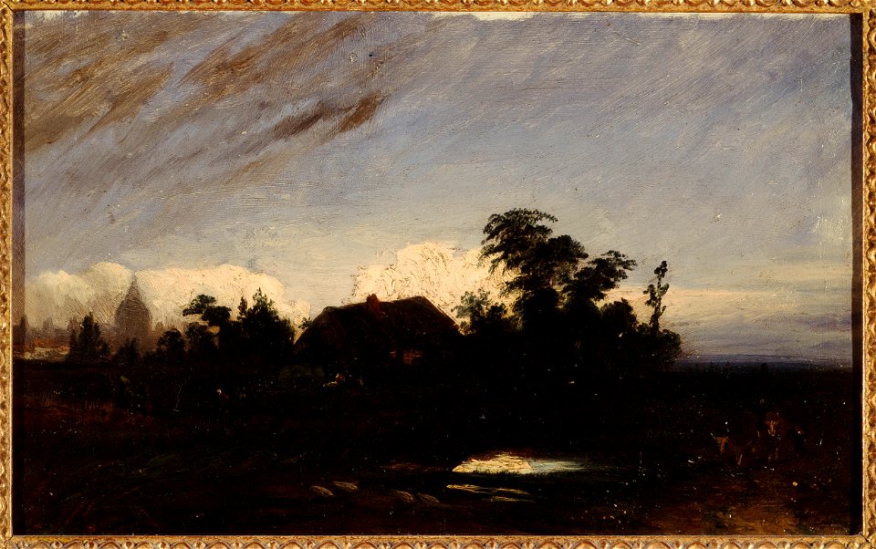 Paul Huet - Une mare près de la Glacière, au crépuscule (1821) - P2131 - Musée Carnavalet