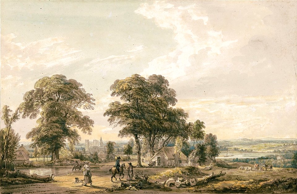 Paul Sandby - Approaching Rochester and the Medway - Google Art Project
