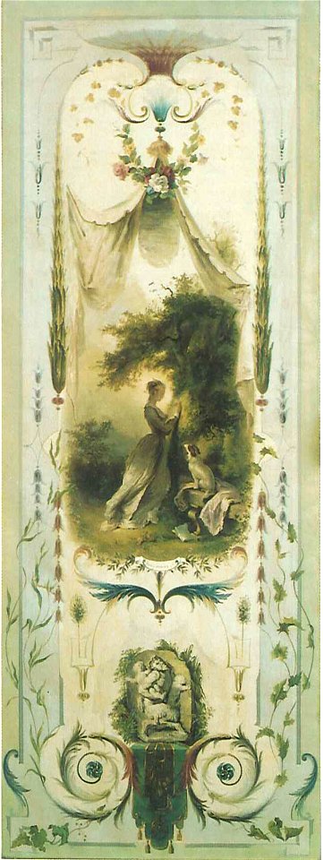 Paul-Alfred Colin - Wanddecoratie met dame in boom kervend - SA 38106 - Amsterdam Museum