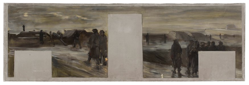 Paul Louis Delance - Esquisse pour le cabinet du préfet de l'Hôtel de Ville de Paris , La garde aux remparts - PPP3955 - Musée des Beaux-Arts de la ville de Paris