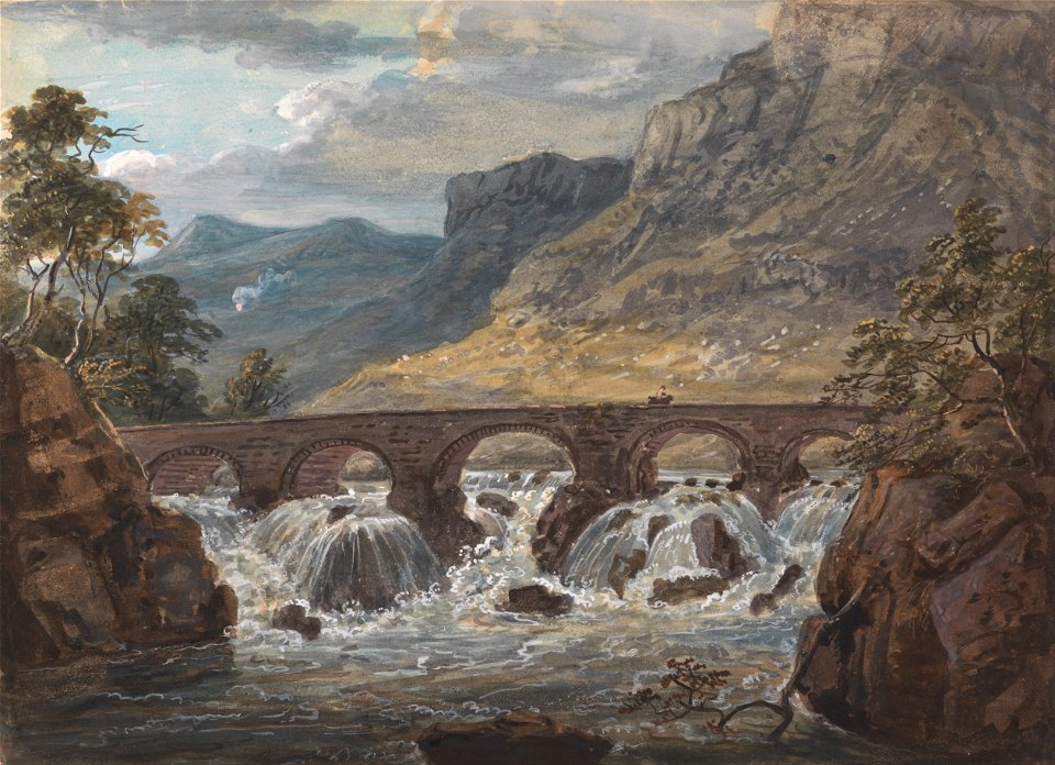 Paul Sandby - Pont-y-Pier near Llanroost, Denbighshire - Google Art Project