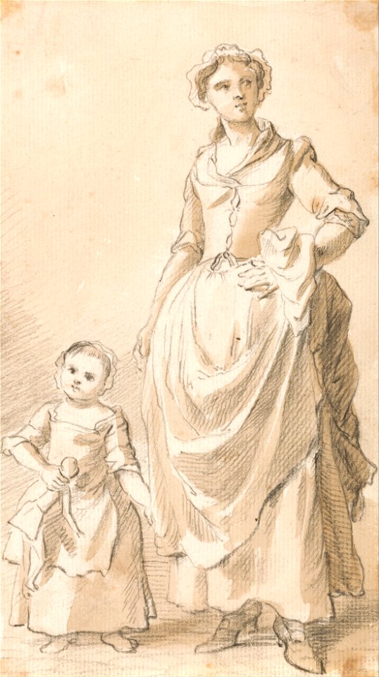Paul Sandby - Woman and Child Holding a Doll - Google Art Project