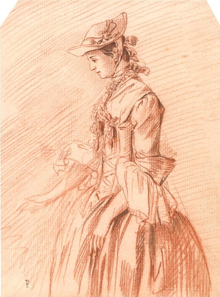 Paul Sandby - Lady in a Bonnet - Google Art Project