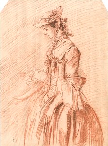 Paul Sandby - Lady in a Bonnet - Google Art Project