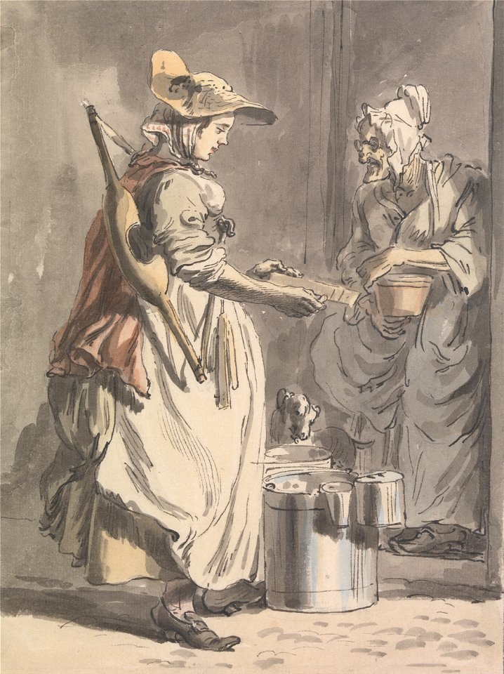 Paul Sandby - London Cries- A Milkmaid - Google Art Project