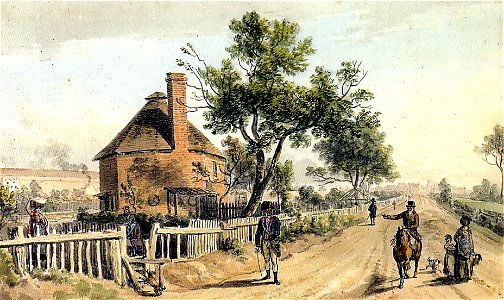 Paul Sandby, rural Woolwich, now Powis Street, c 1790