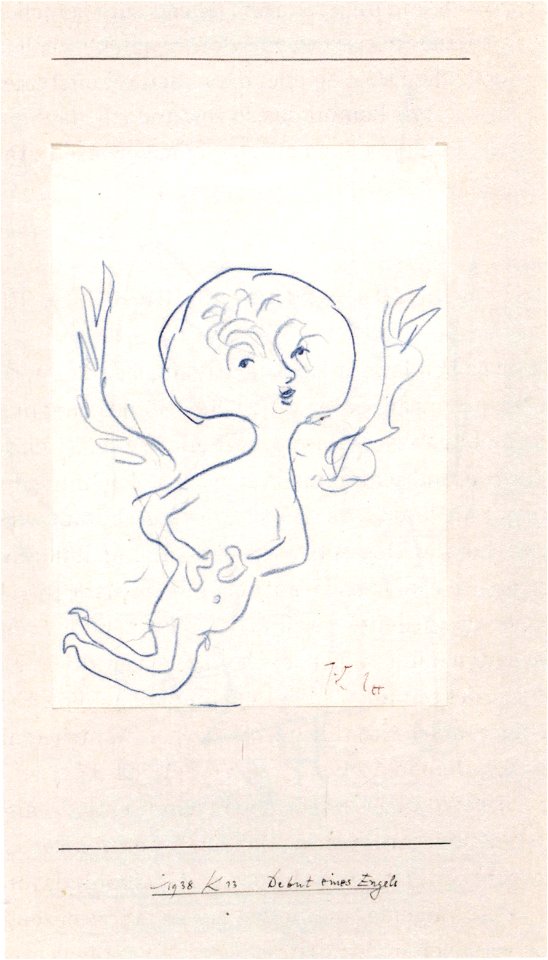 Paul Klee - Debut eines Engels - Schwerer Anfang eines Engels - 1938