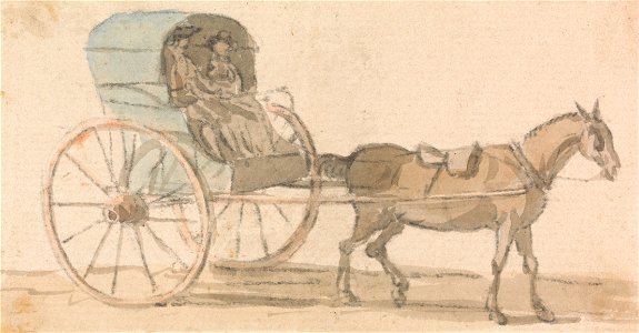 Paul Sandby - Pony and Hooded Gig - Google Art Project