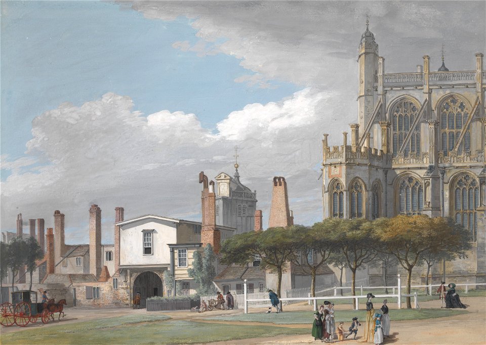 Paul Sandby - St. George's Chapel, Windsor, and the Entrance to the Singing Men's Cloister - Google Art Project