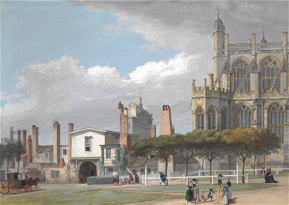 Paul Sandby - St. George's Chapel, Windsor, and the Entrance to the Singing Men's Cloister - Google Art Project