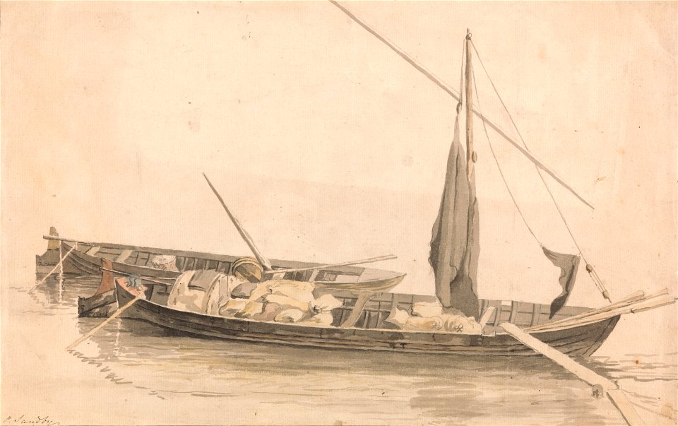 Paul Sandby - Two Boats at Anchor - Google Art Project