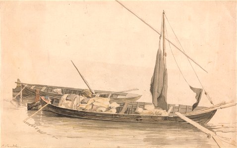 Paul Sandby - Two Boats at Anchor - Google Art Project