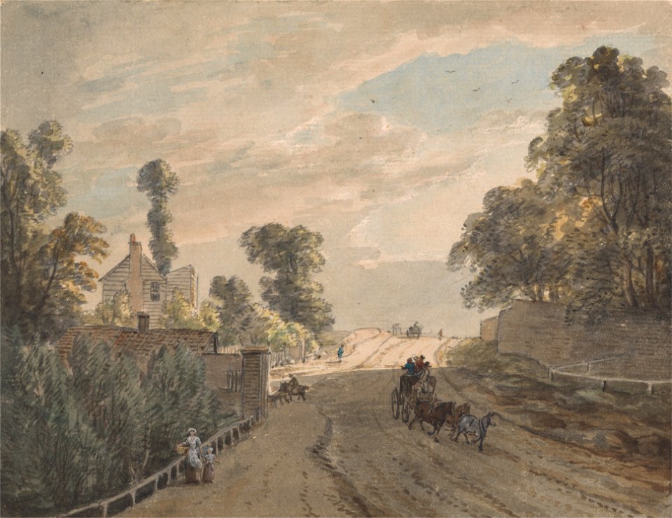 Paul Sandby - The Bayswater Turnpike - Google Art Project