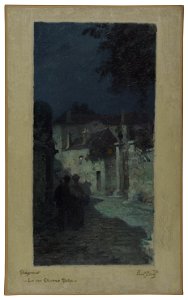 Paul Steck - Esquisse pour la mairie de Bagneux , rue Etienne Dolet, paysage - PPP4269 - Musée des Beaux-Arts de la ville de Paris