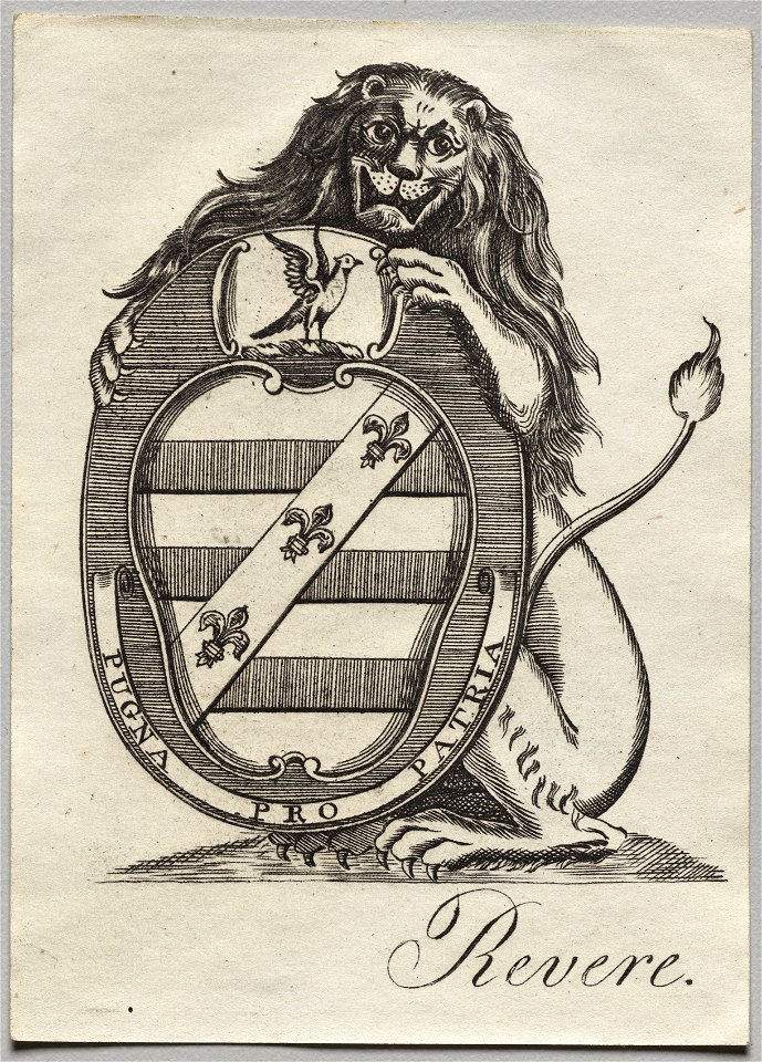 Paul Revere II (American, 1735-1818) - Bookplate, Coat of Arms - 1942.888 - Cleveland Museum of Art